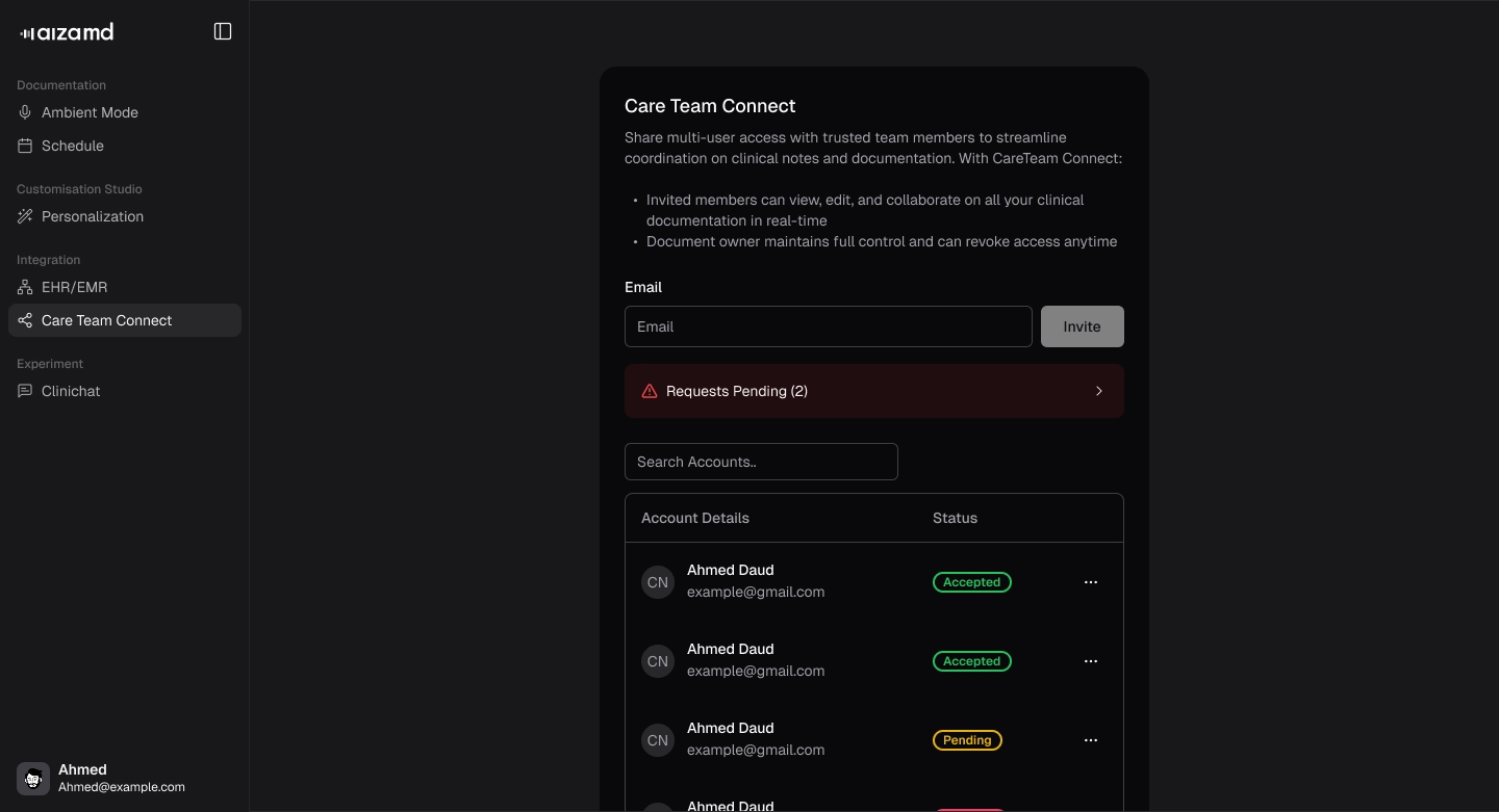 Pending access request