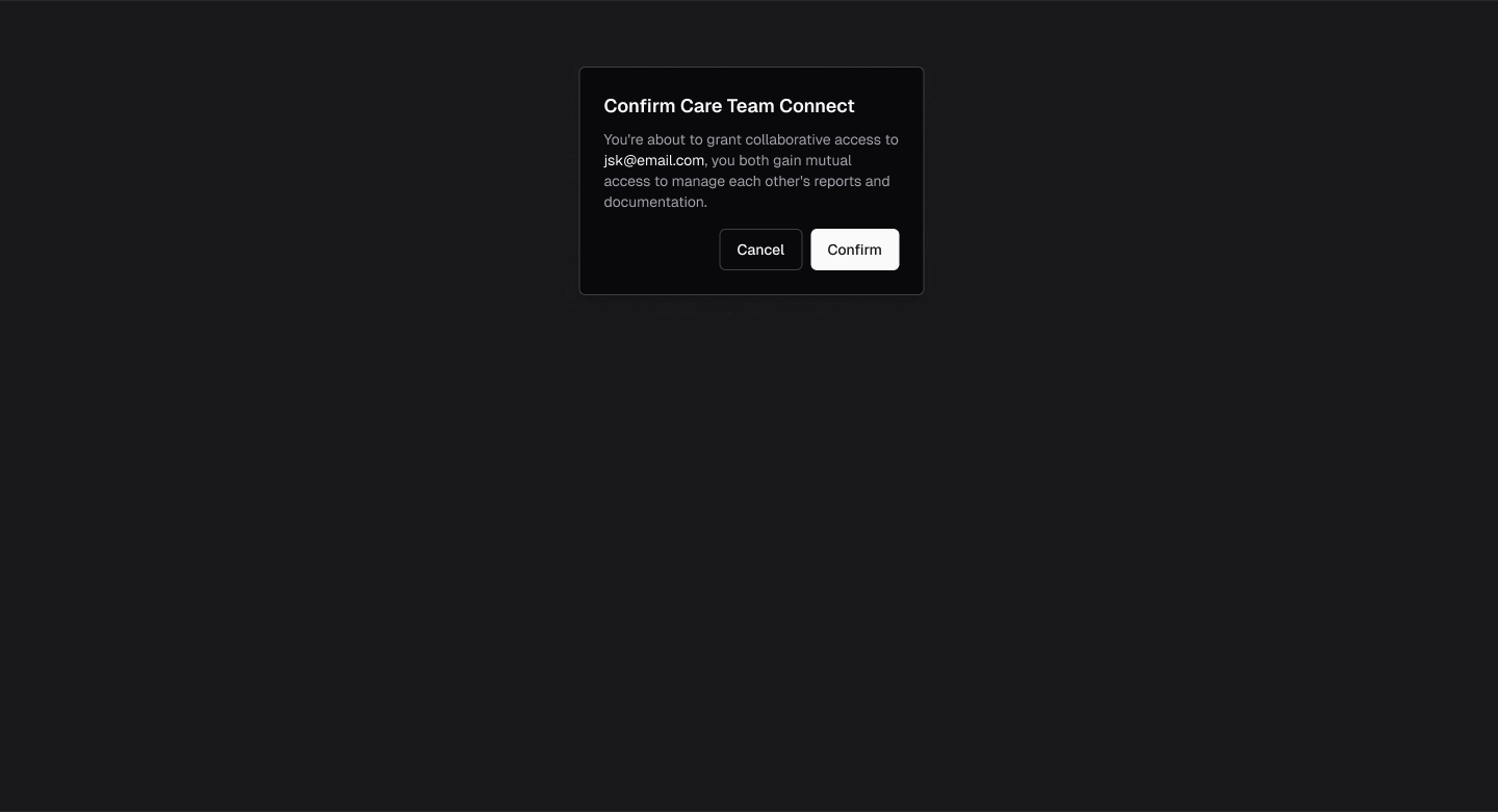 CareTeam Connect - invite sent