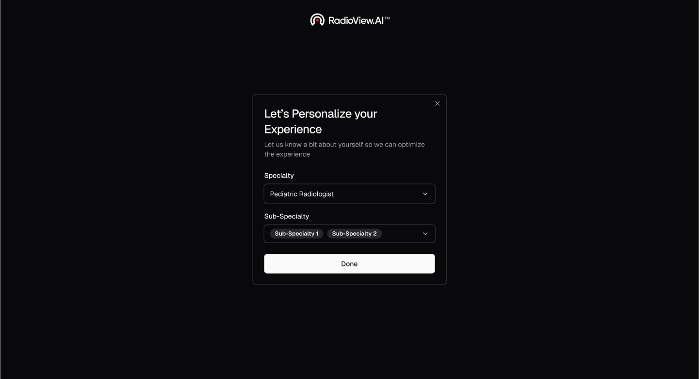 Personalize your experience step 2