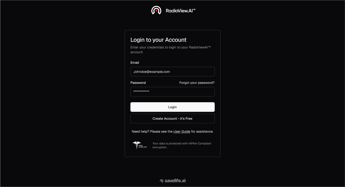 Login details