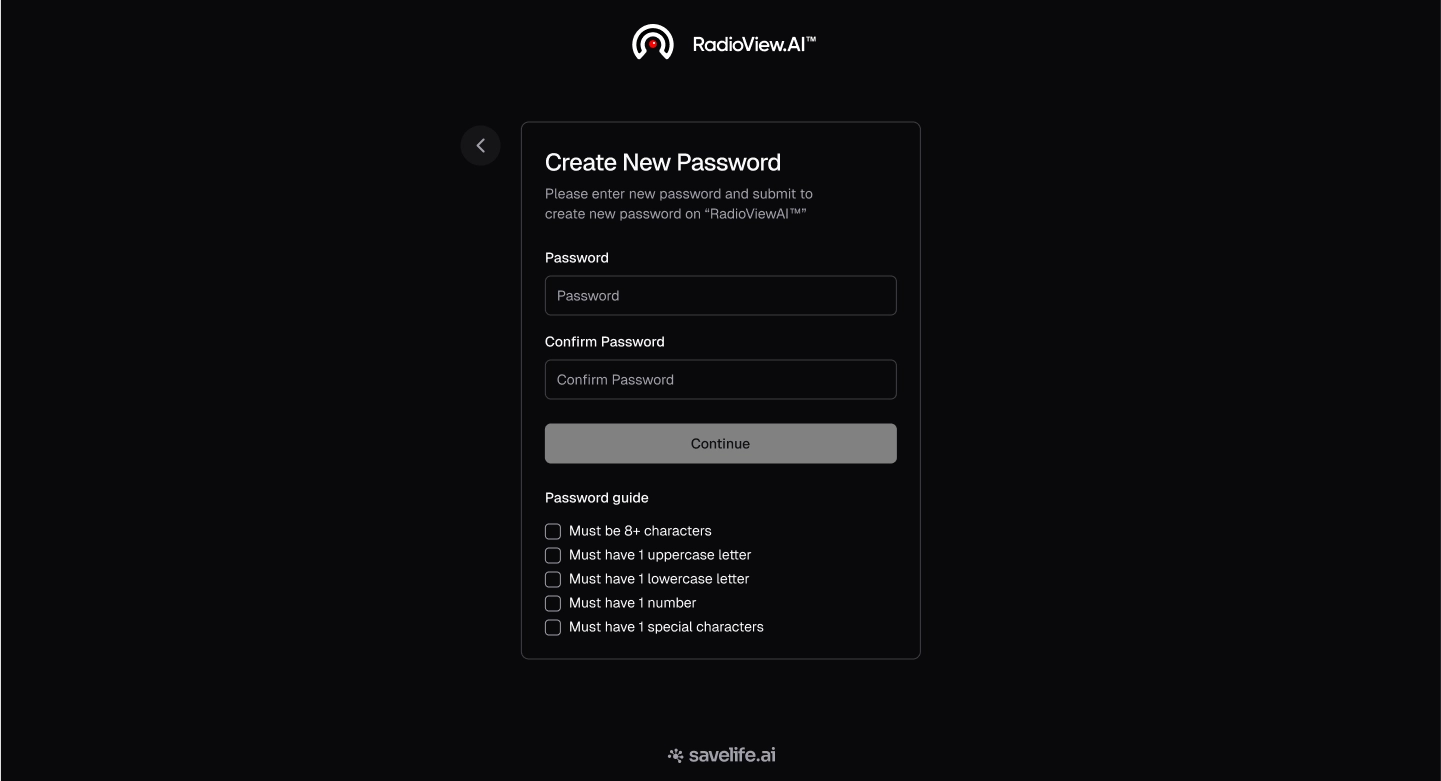 Set new password step 3